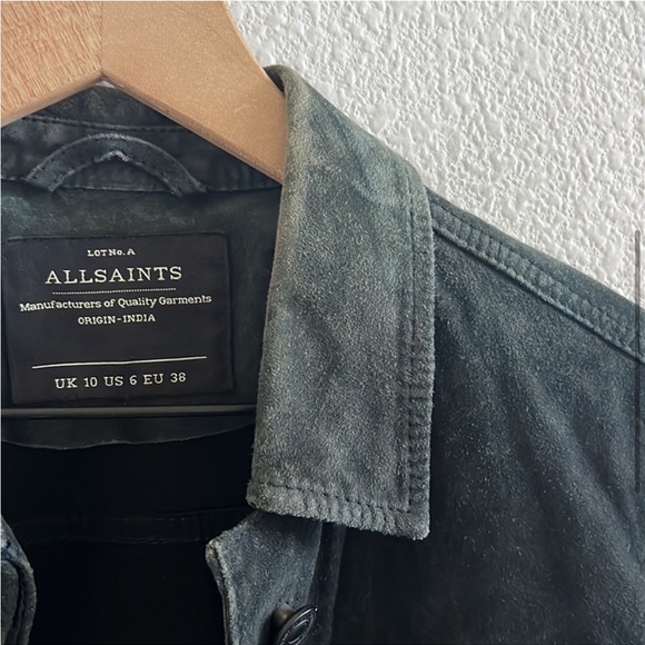 SOLD // All Saints suede leather jacket - Picture 3 of 10
